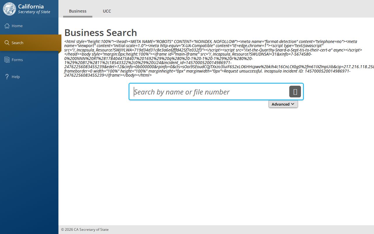 Newark people search in California bizfile business records