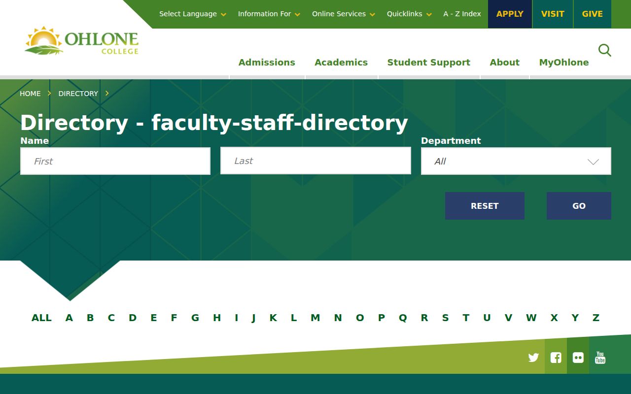 Newark people directories view of Ohlone College faculty and staff
